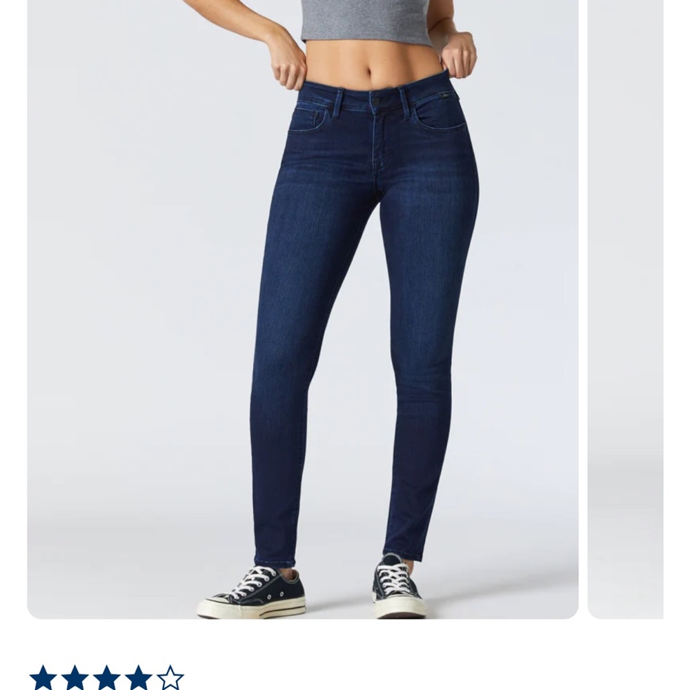 Mavi navy jeans “Adriana” mid-rise super skinny